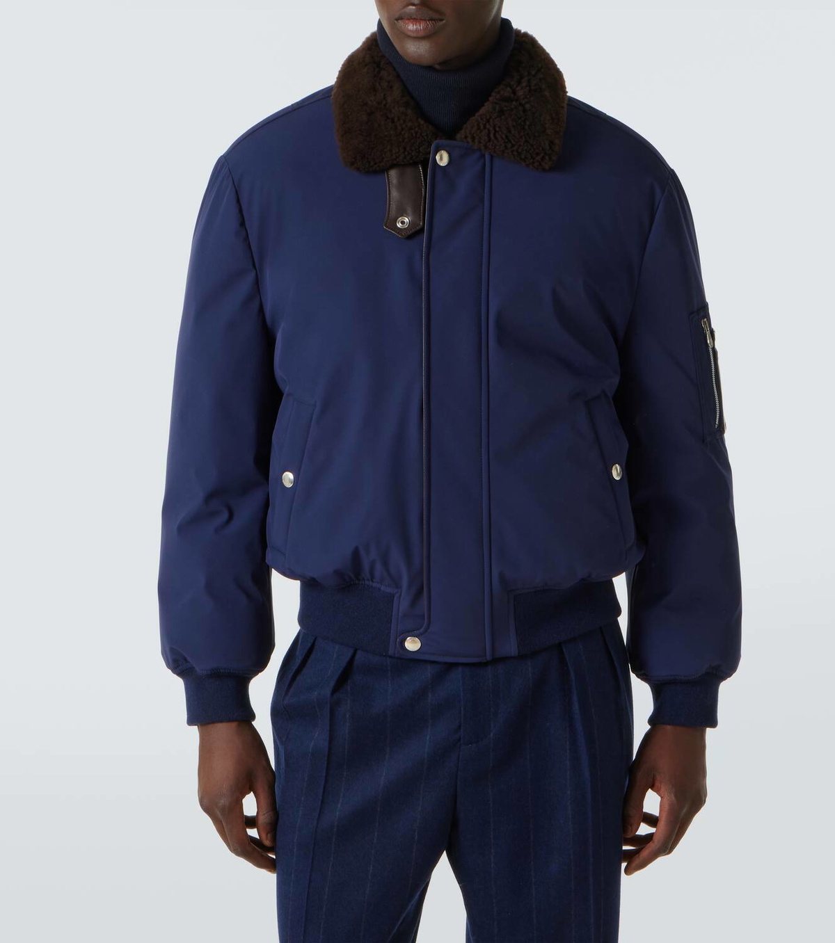 ジャケット BRUNELLO CUCINELLI JACKET (MH1267332 C9002) Brunello Cucinelli Zipped bomber jacket Brunello Cucinelli