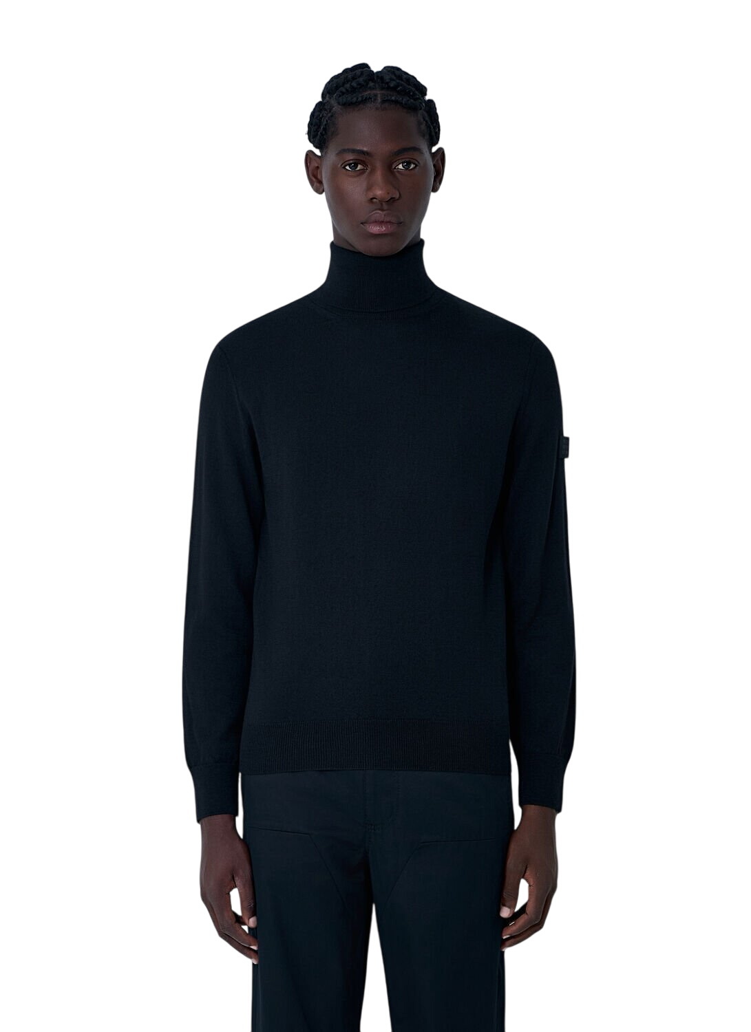 MM6 Maison Margiela Black Elbow Patch Sweater MM6 Maison Margiela