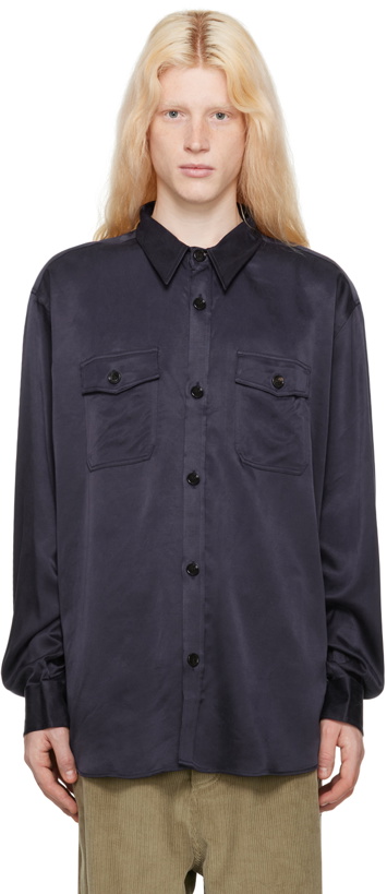 Photo: AMI Paris Navy Washed Shirt