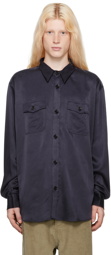 AMI Paris Navy Washed Shirt