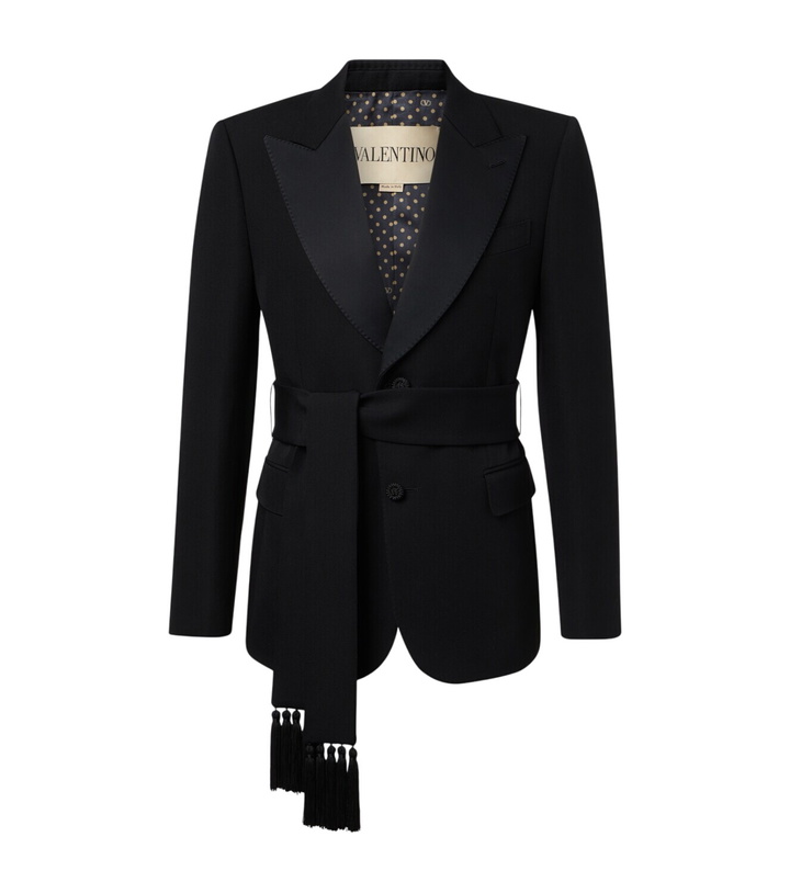 Photo: Valentino Belted virgin wool blazer