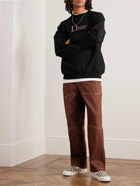 DIME - Classic Logo-Embroidered Cotton-Jersey Sweatshirt - Black