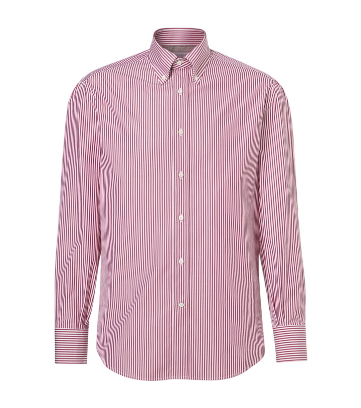 Photo: Brunello Cucinelli Striped cotton poplin shirt