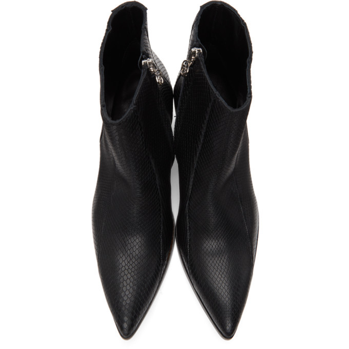 Pyer Moss Black Brother Vellies Edition Snake Chelsea Boots