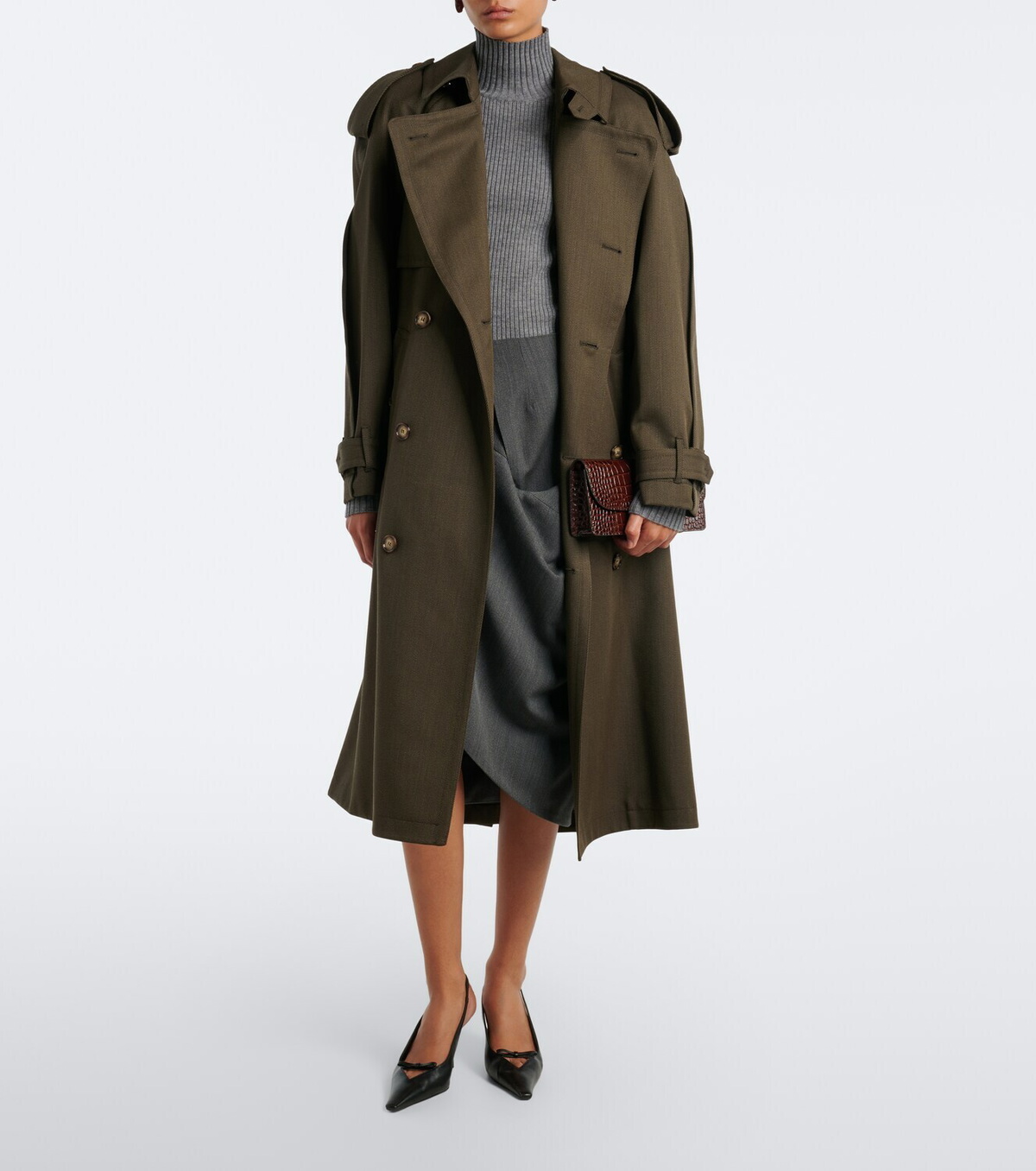 Victoria Beckham Esmee virgin wool trench coat