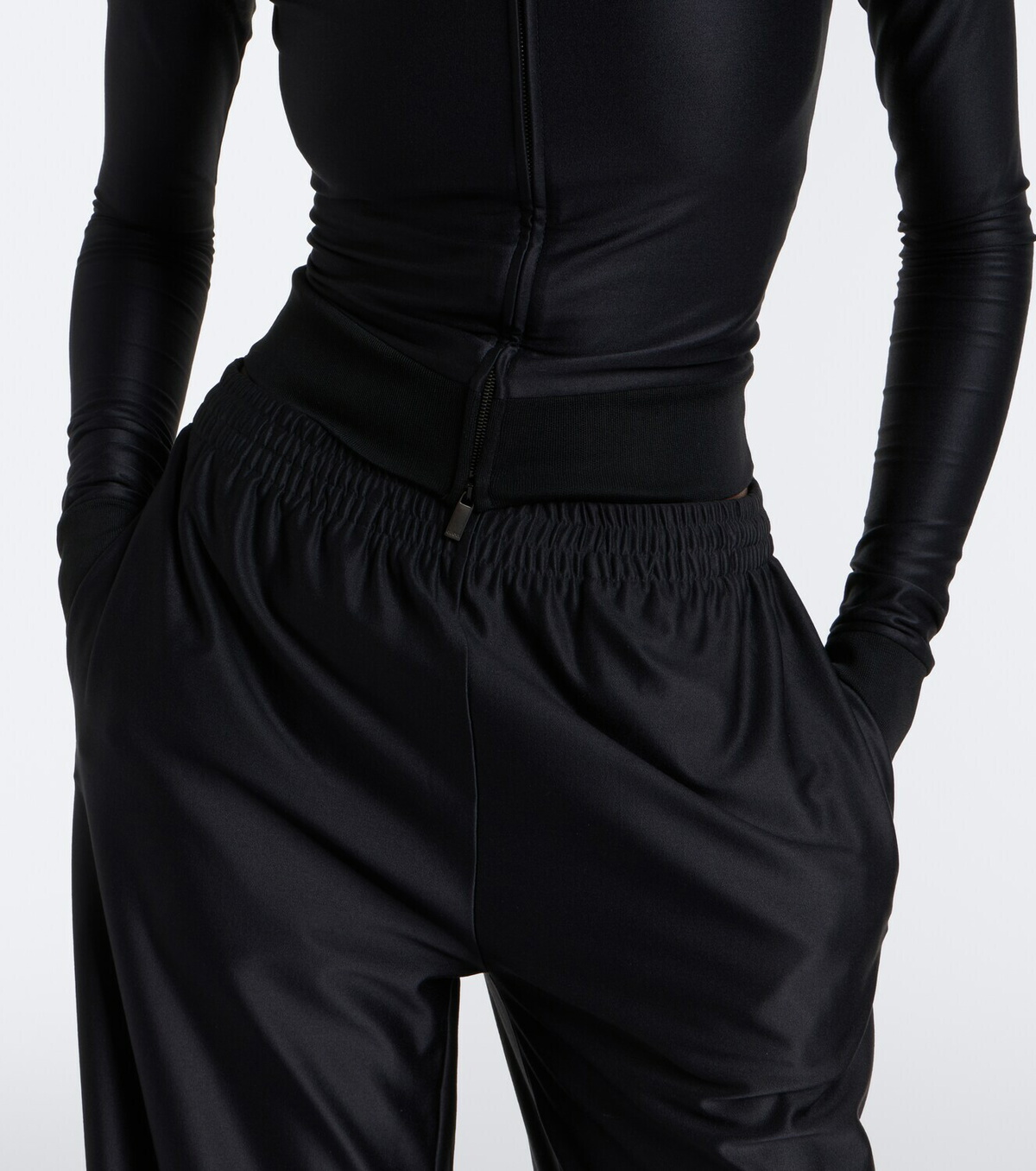 Gucci Silk-blend zip-up top
