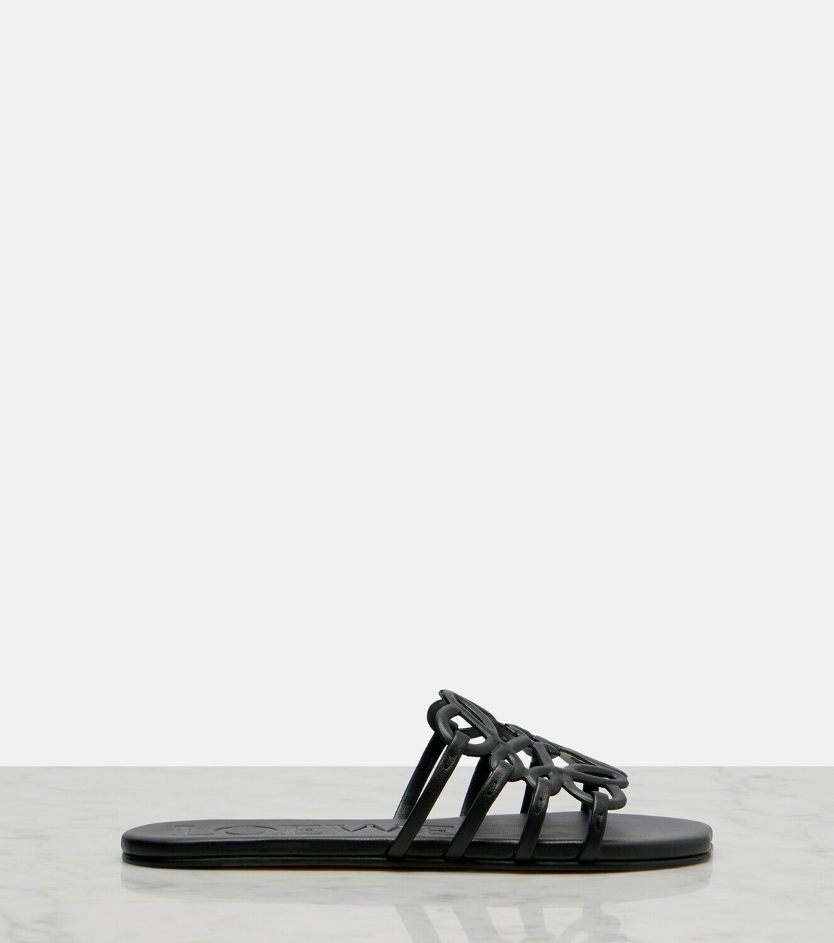 Loewe Paula's Ibiza Petal Anagram leather slides