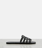 Loewe Paula's Ibiza Petal Anagram leather slides