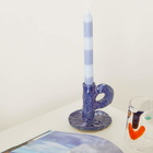 Niko June Studio Candlestick in Dark Blue