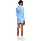 adidas x IVY PARK Blue Latex Full-Zip Dress