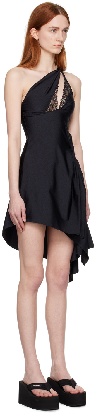 navy blue dress for baby girl Asymmetric one-shoulder minidress in pink - Coperni
