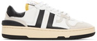 Lanvin White & Black Clay Sneakers