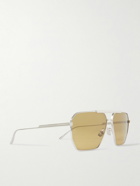 Bottega Veneta - Aviator-Style Silver-Tone Sunglasses