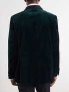 Favourbrook - Satin-Trimmed Cotton-Velvet Tuxedo Jacket - Green