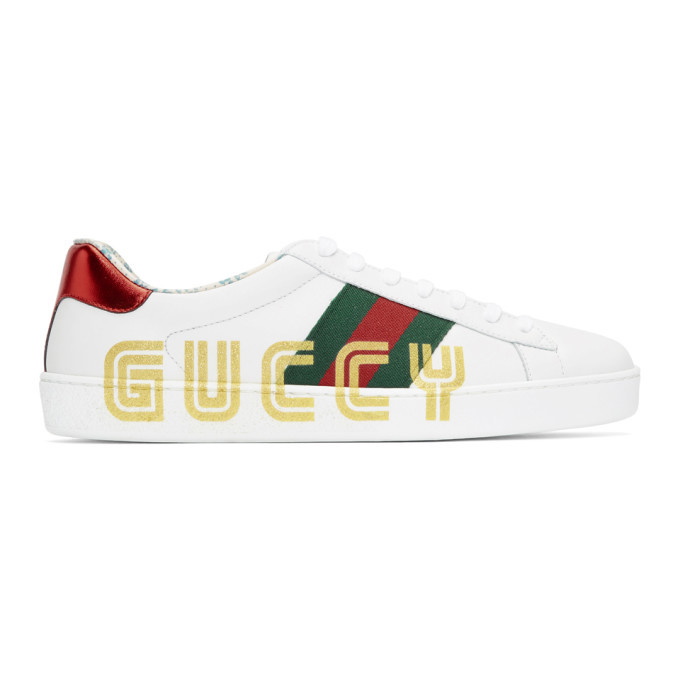 Photo: Gucci White New Ace Guccy Sneakers