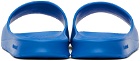 Lacoste Blue Croco 2.0 Synthetic Logo Slides