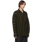 Homme Plisse Issey Miyake Brown and Black Stripe Long Sleeve Shirt