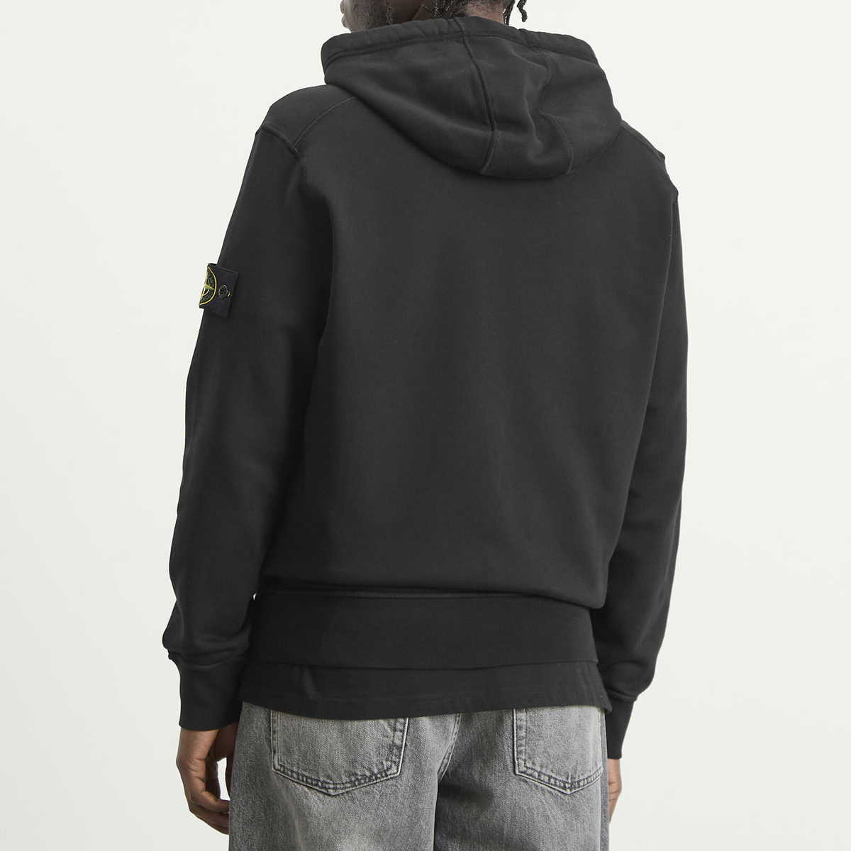 Stone Island Men's Garment Dyed Zip Hoodie in Black Stone Island