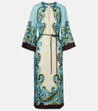 Alémais Natalia printed linen midi dress