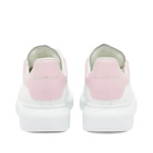 Alexander McQueen Men's Wedge Sole Sneakers in White/Ice Pink
