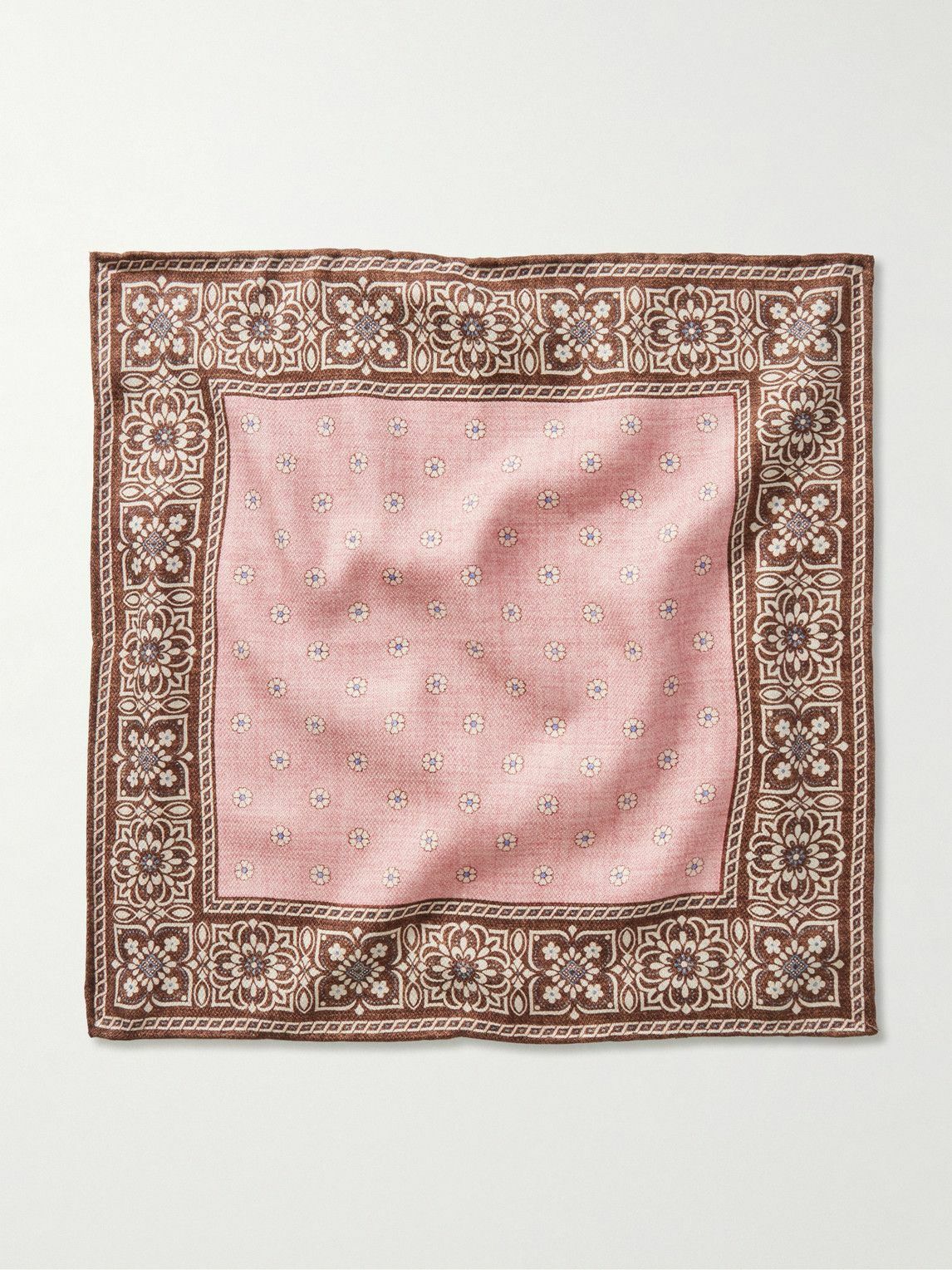 Favourbrook - Osterley Floral-Print Silk-Twill Pocket Square