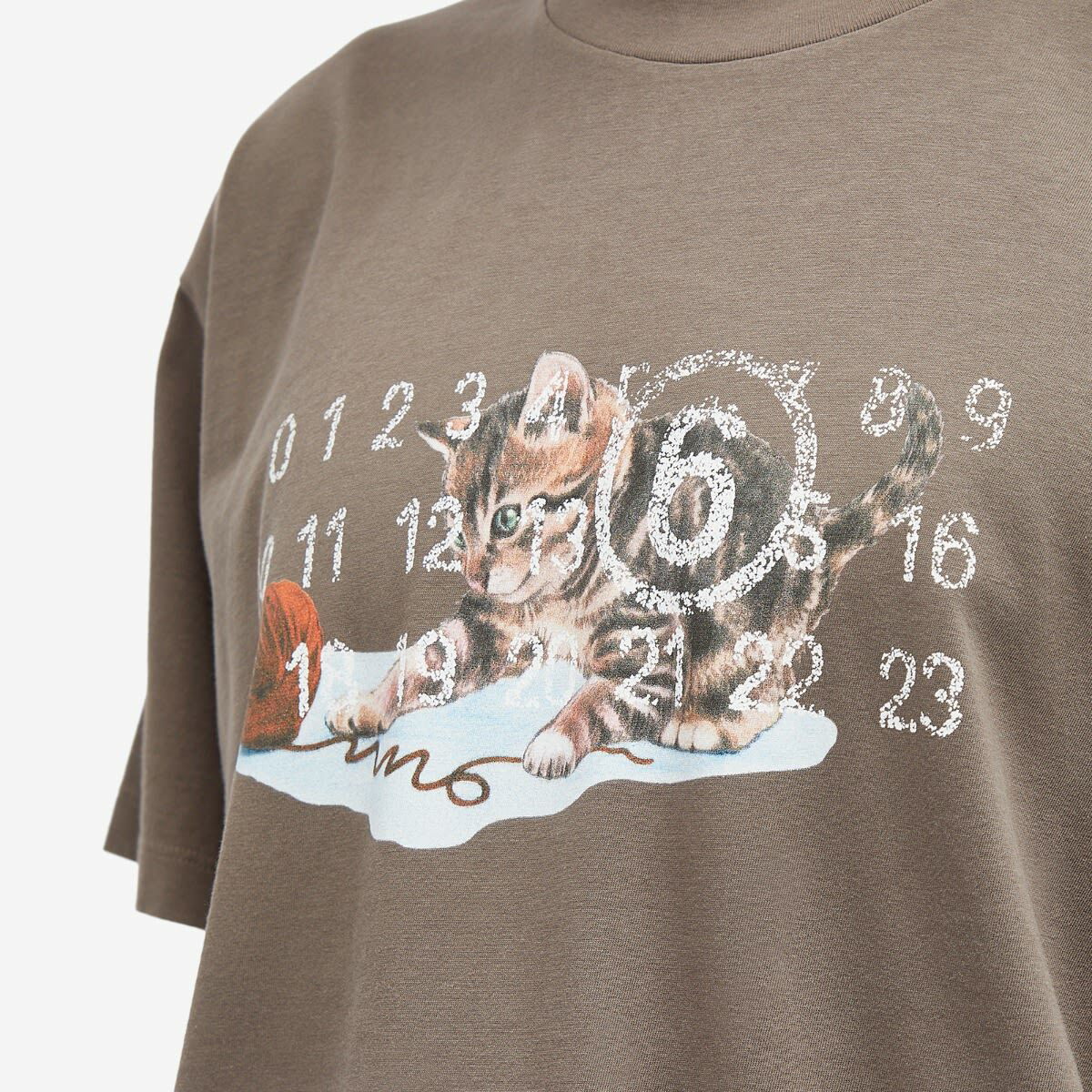 Buy MM6 Maison Margiela Logo And Cat Print T-Shirt 'Black