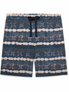 Officine Générale - Straight-Leg Indigo-Dyed Cotton Drawstring Shorts - Blue