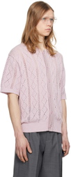 Dunst Pink Button Cardigan