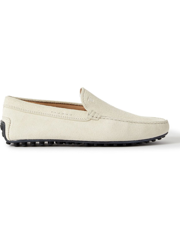 Photo: Tod's - Gommino Suede Driving Shoes - White