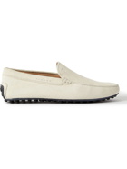 Tod's - Gommino Suede Driving Shoes - White