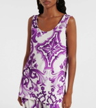 Dolce&Gabbana Majolica jersey tank top