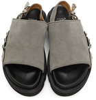 Toga Virilis Grey Suede Sandals