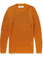 SÉFR - Leth Linen-Blend Sweater - Orange