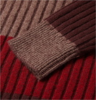 Berluti - Striped Cashmere, Silk and Wool-Blend Sweater - Men - Red