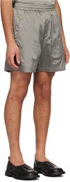 AMOMENTO Gray Banding Shorts