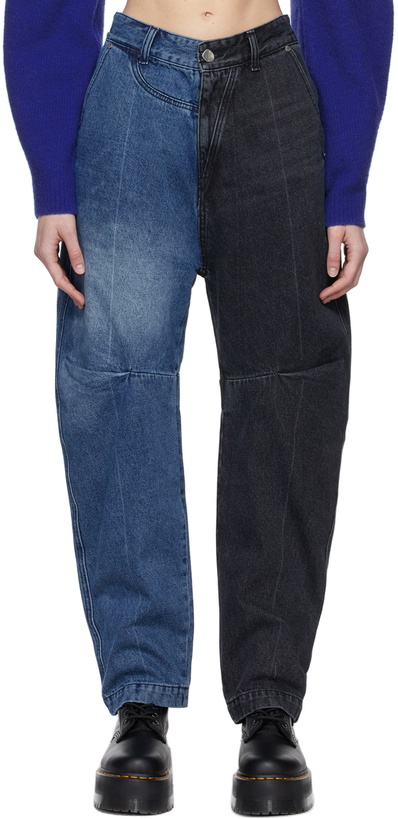 Photo: ADER error Blue & Black Eclipse Denim Jeans
