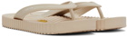 Suicoke Beige VON Flip Flops