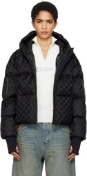 MISBHV Black Ski Monogram Nylon Square Puffer Jacket