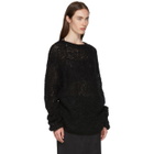 Ann Demeulemeester Black Loose Stitch Knit Sweater