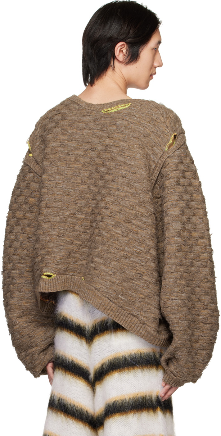 VITELLI embroidered-detail knit cardigan - Brown