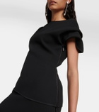 Maticevski Asymmetric crêpe top