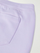 Polo Ralph Lauren - Straight-Leg Logo-Embroidered Cotton-Blend Jersey Drawstring Shorts - Purple