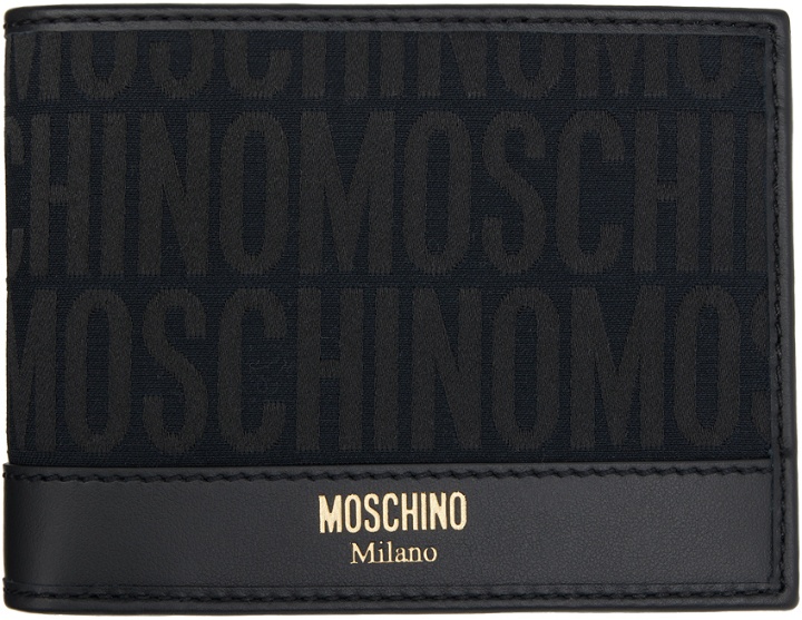 Photo: Moschino Black All-Over Logo Wallet