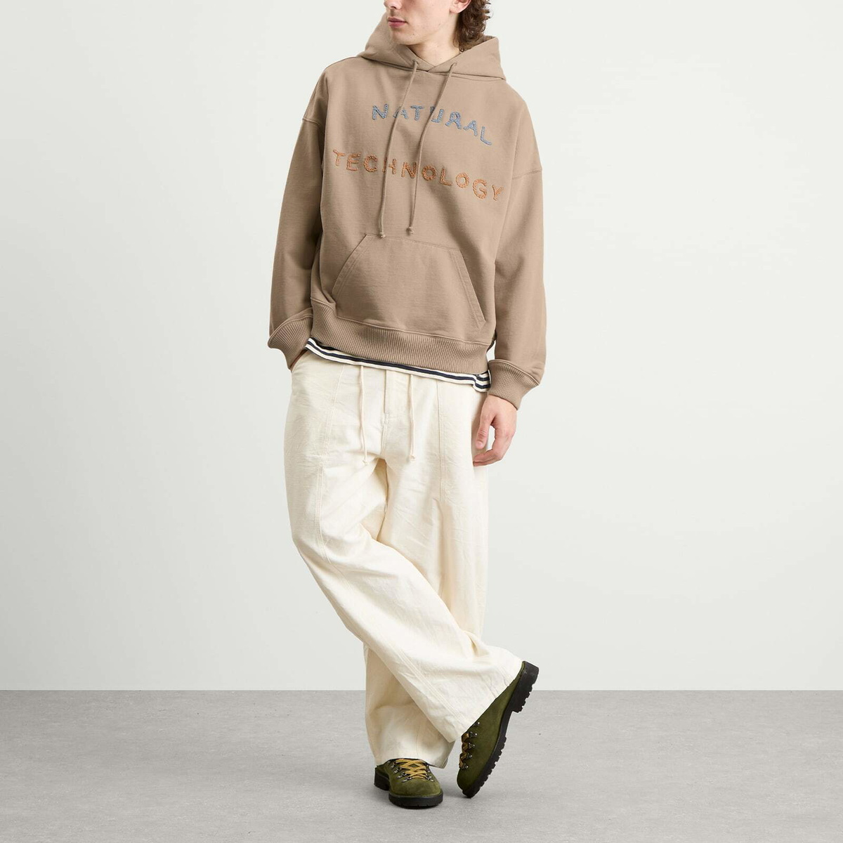 Story mfg. Men's Geo Hoodie in Soft Grey