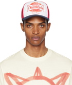 Dsquared2 White & Red Logo Baseball Cap