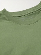 UNIVERSAL WORKS - Logo-Print Organic Cotton-Jersey T-Shirt - Green