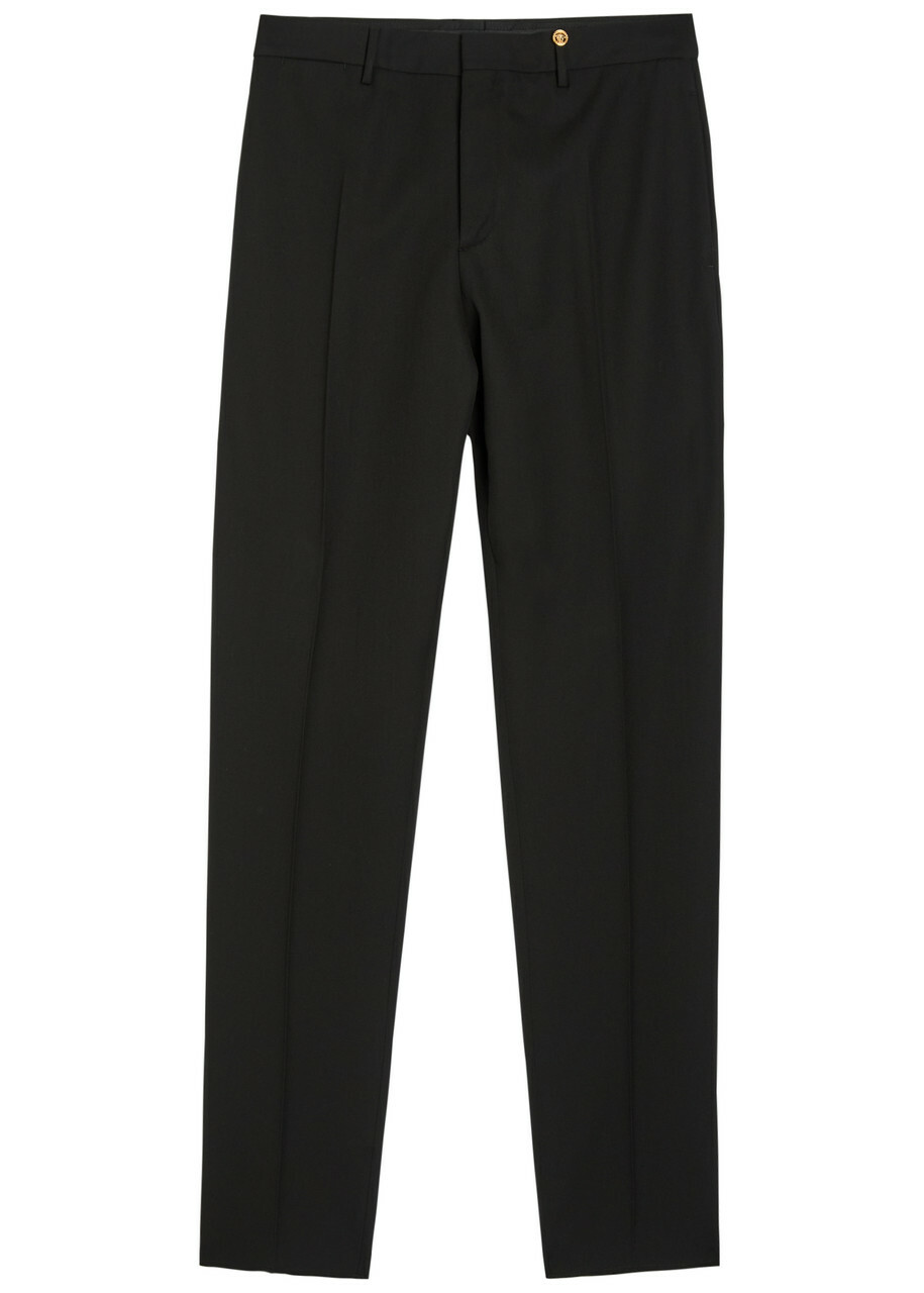 Versace Tailored Wool Trousers Black