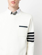 THOM BROWNE - Crew Neck Sweater With Logo