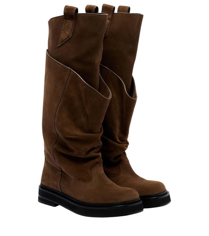 Photo: The Attico Passeggiata suede combat boots