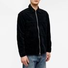 NN07 Men's Isak Corduroy Zip Overshirt in Navy